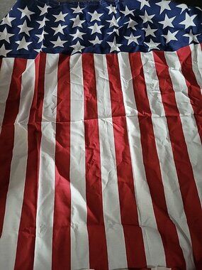 Springs Home Shower Curtain American Flag Stars Stripes Cotton Polyester 69X72